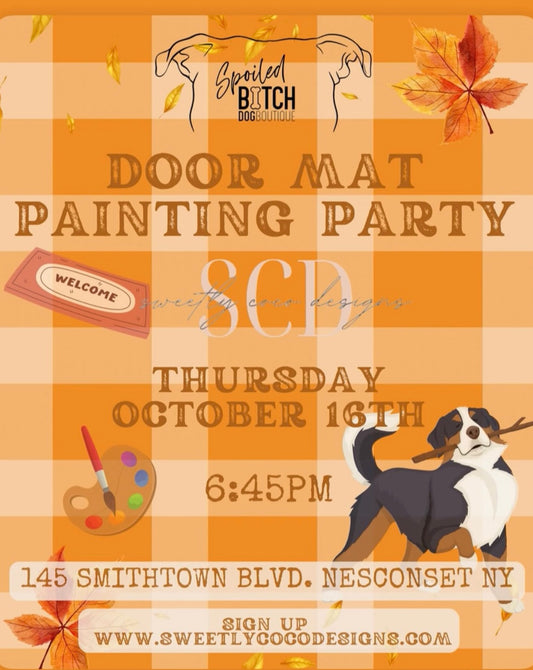 Spoiled Bitch Dog Boutique Doormat Painting