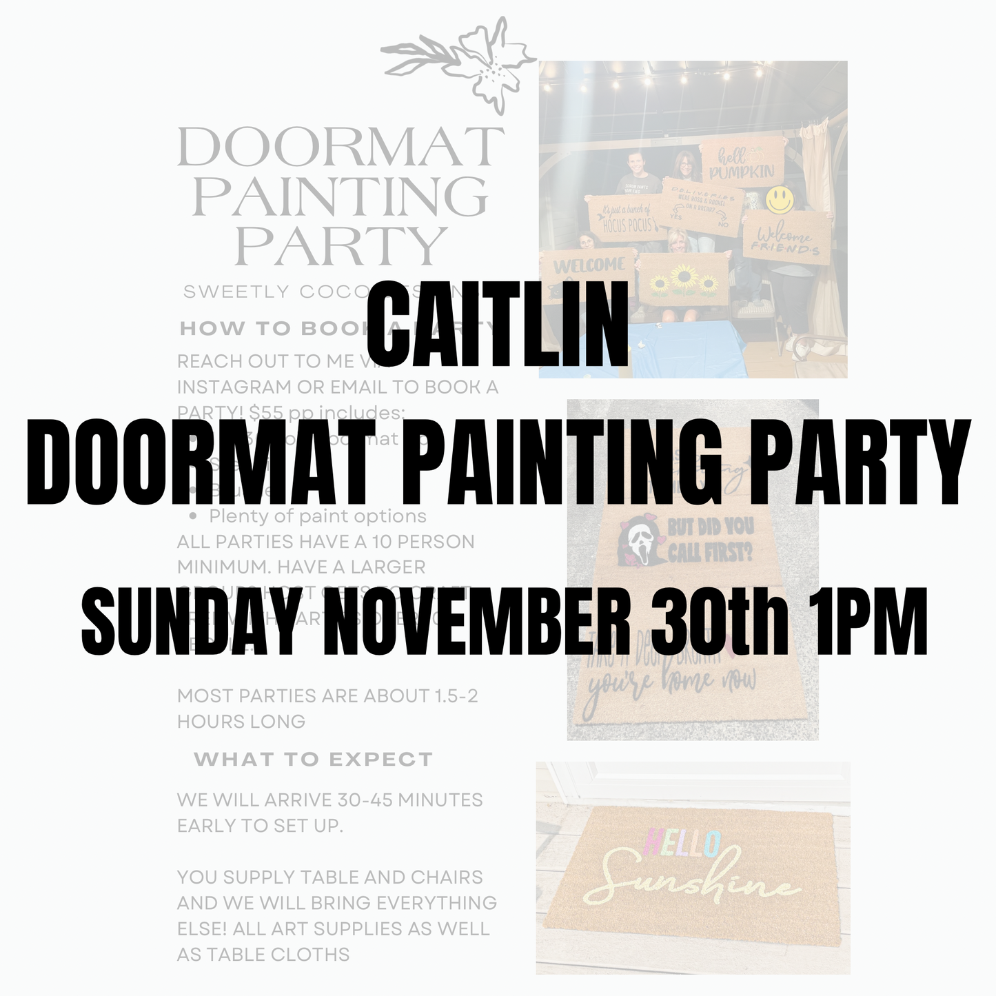 Caitlin | Doormat Painting Party
