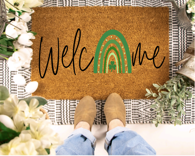 Welcome Patty Rainbow Doormat