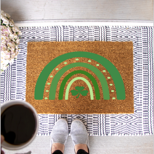 Saint Patty Rainbow Doormat