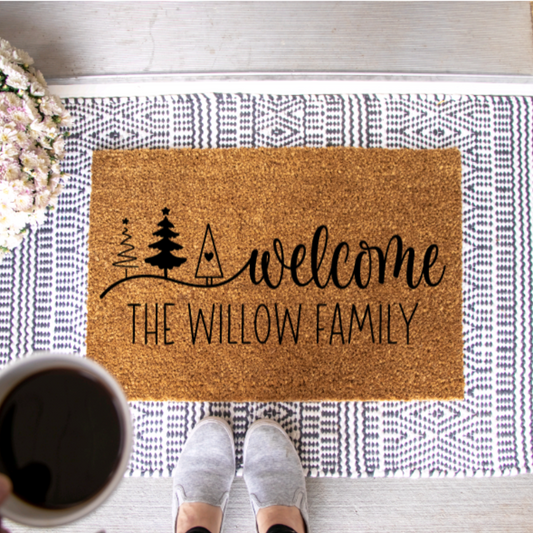 Welcome Trees Family Doormat