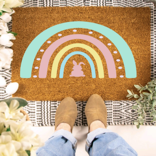 Easter Rainbow Doormat