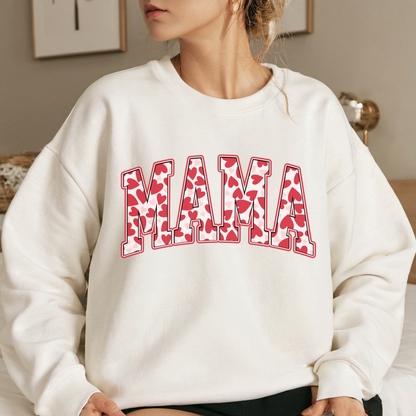 Mama Varsity Hearts Top