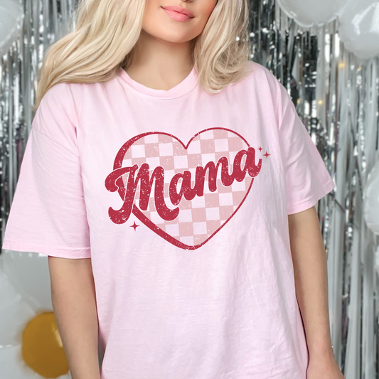 Mama Checkered Retro Top