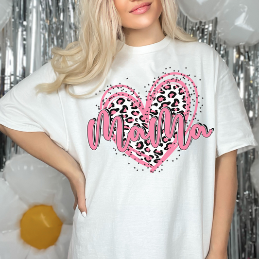 Mama Leopard Heart Top