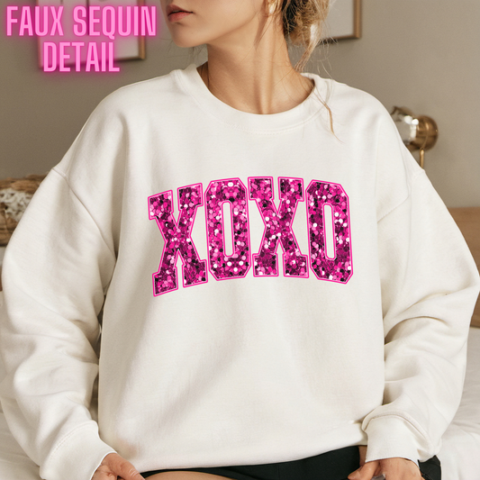 XOXO Faux Sequin Top