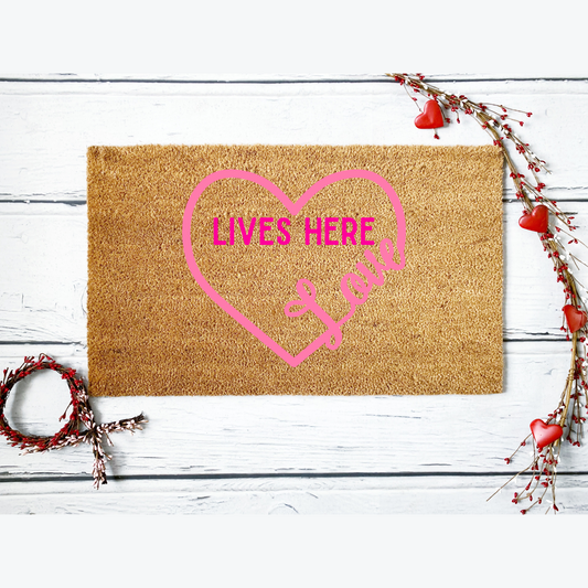 Love Lives Here Doormat