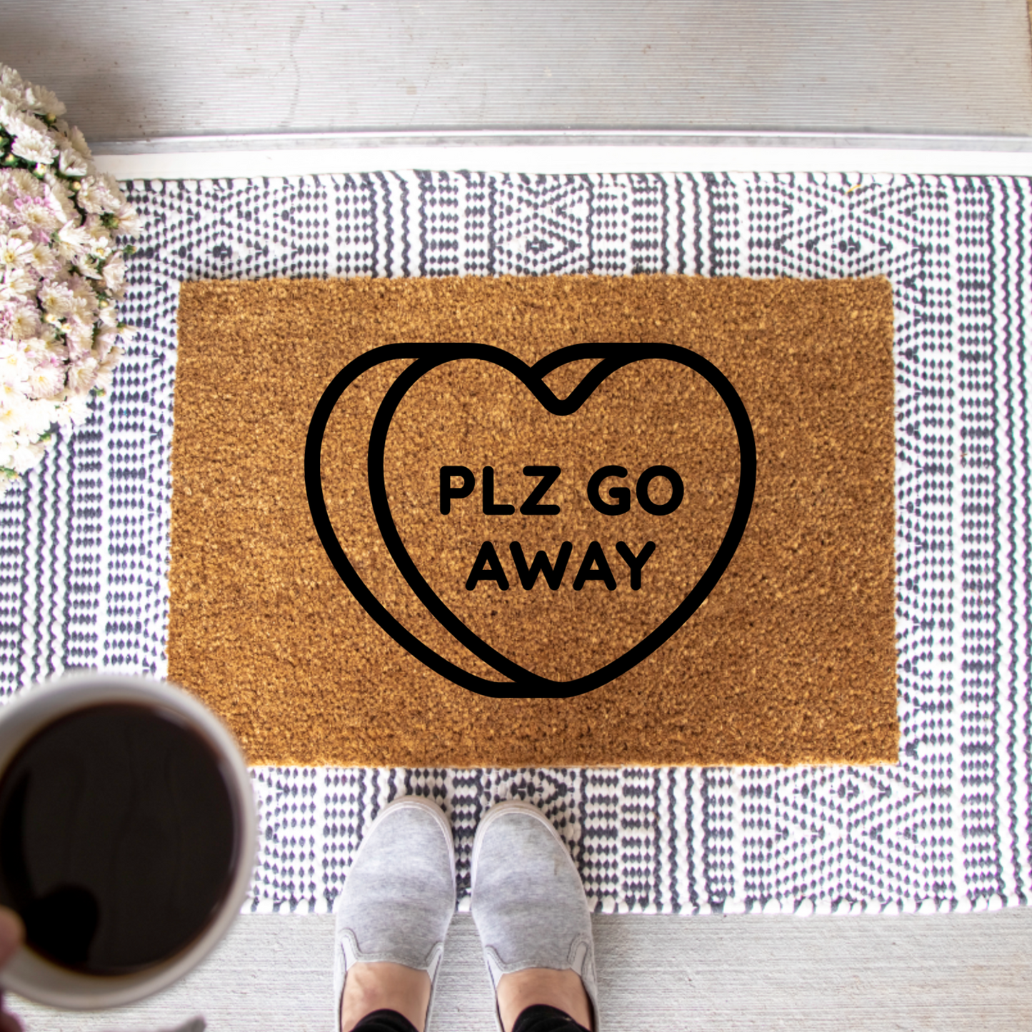 Please Go Away Doormat