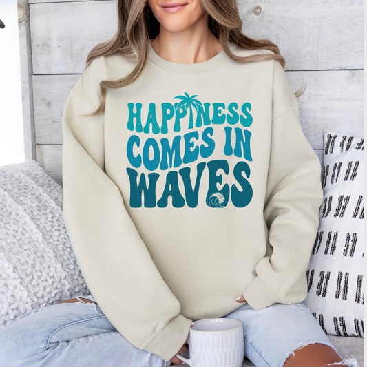 Happiness Comes In Waves Top